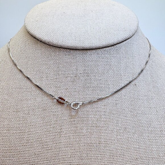 VTG Sterling Silver 925 Open Heart Slide Pendant Necklace Size 18" Length - Picture 8 of 15